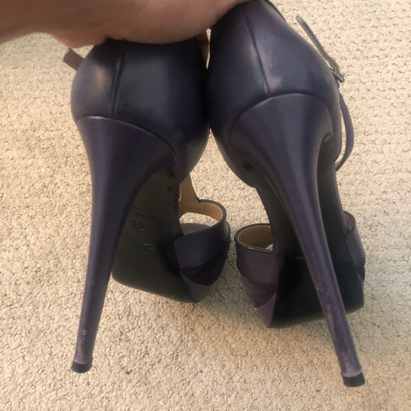 Purple platform heel LONGCHAMP - Picture 5 of 6